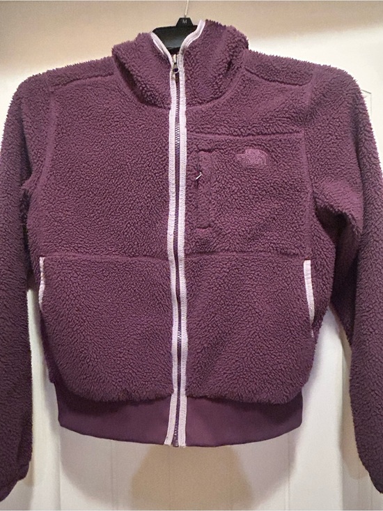 The North Face Jackets & Blazers - The North Face Deep Purple Sherpa Fleece Jacket with Light Trim